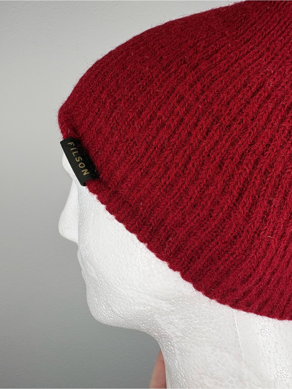 Filson Red 100% Wool Beanie